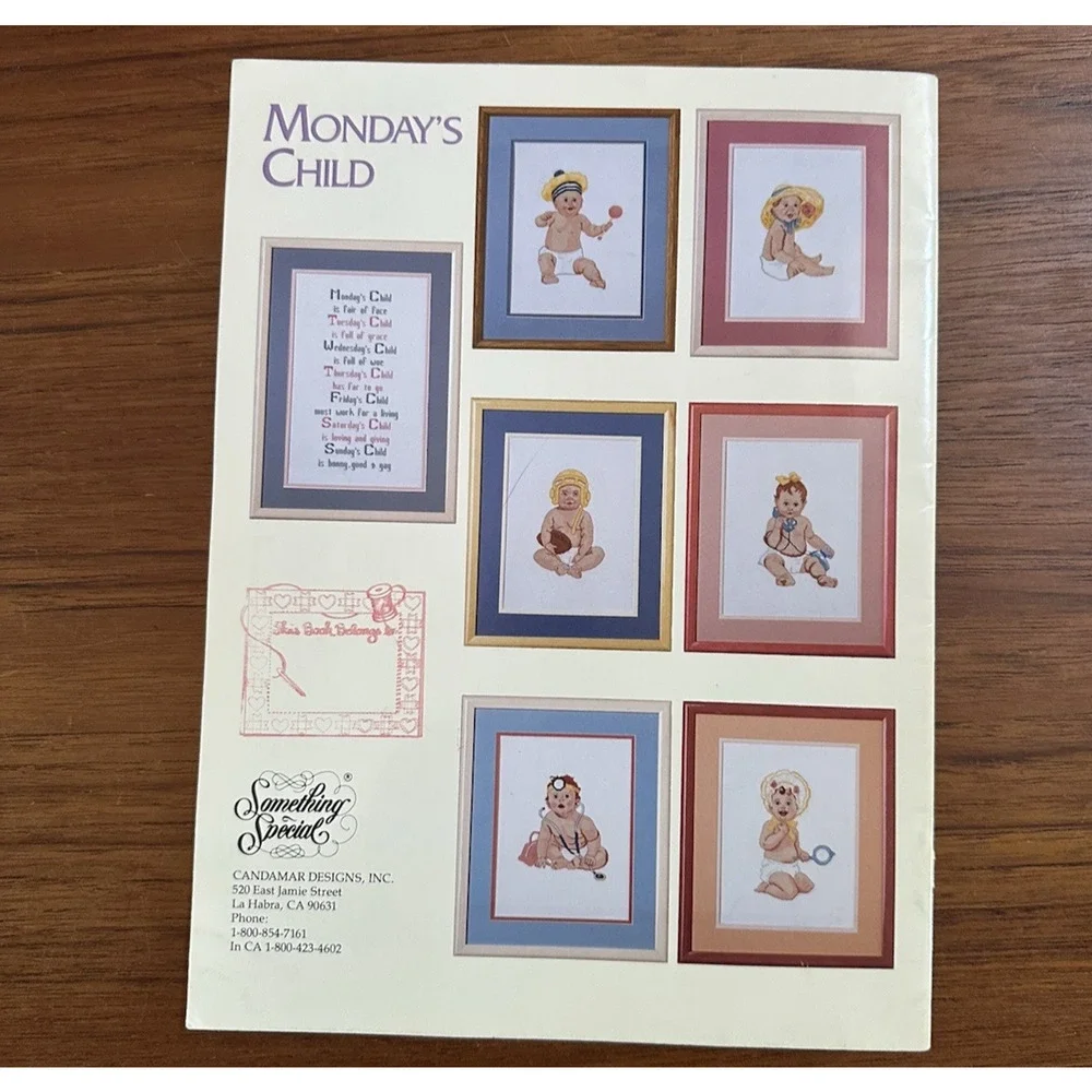 Monday's Child Cross Stitch Needlepoint Something Special